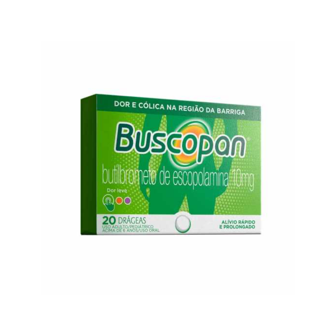 Buscopan® Butilbrometo Escopolamina 10mg 20 Cápsulas
